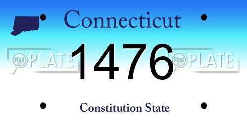 1476 Connecticut License Plate