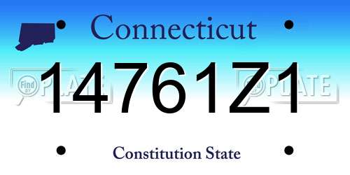14761Z1 Connecticut License Plate