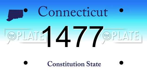 1477 Connecticut License Plate