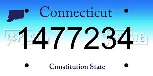1477234 Connecticut License Plate