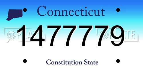 1477779 Connecticut License Plate