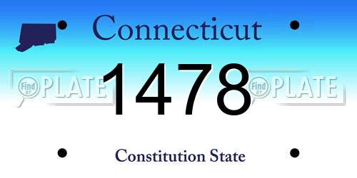 1478 Connecticut License Plate