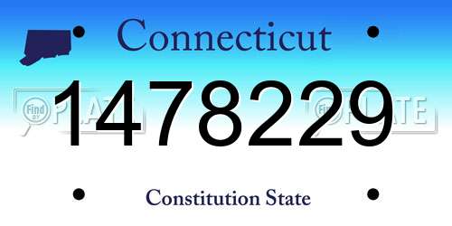 1478229 Connecticut License Plate