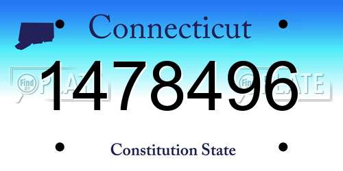 1478496 Connecticut License Plate