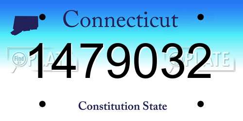 1479032 Connecticut License Plate