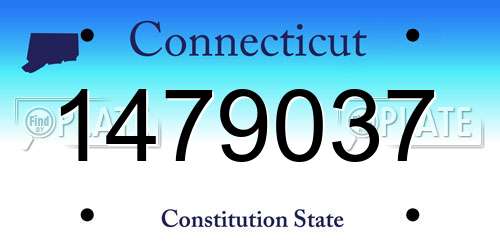 1479037 Connecticut License Plate
