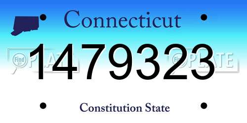 1479323 Connecticut License Plate