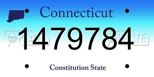 1479784 Connecticut License Plate