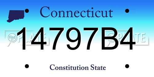 14797B4 Connecticut License Plate