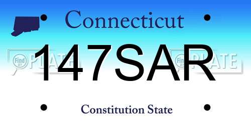 147SAR Connecticut License Plate