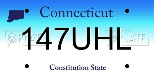 147UHL Connecticut License Plate