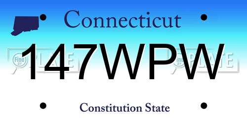 147WPW Connecticut License Plate