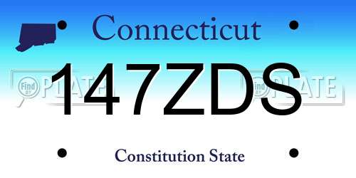 147ZDS Connecticut License Plate