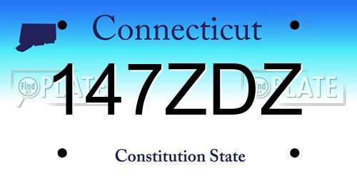 147ZDZ Connecticut License Plate
