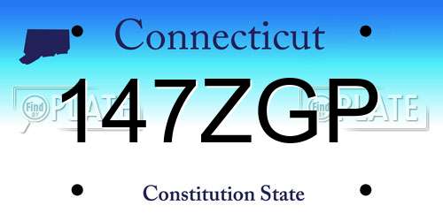 147ZGP Connecticut License Plate
