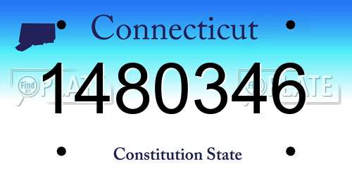 1480346 Connecticut License Plate