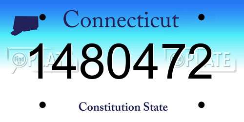 1480472 Connecticut License Plate