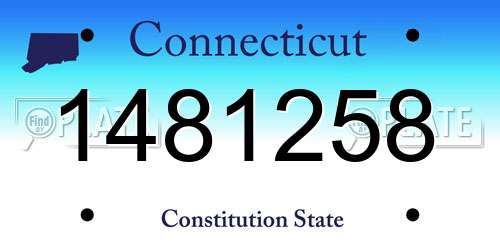 1481258 Connecticut License Plate