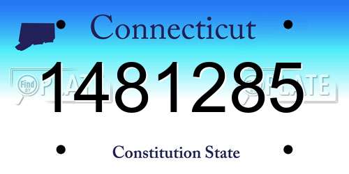 1481285 Connecticut License Plate