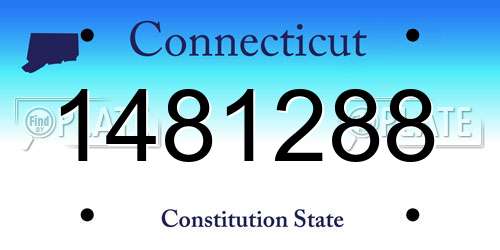 1481288 Connecticut License Plate
