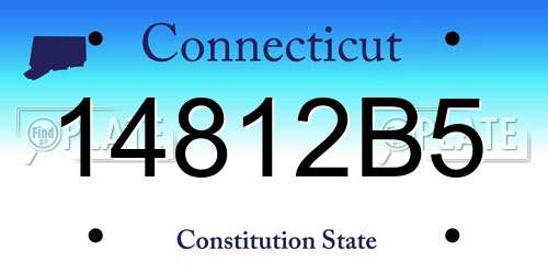 14812B5 Connecticut License Plate