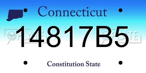 14817B5 Connecticut License Plate