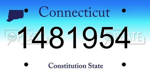 1481954 Connecticut License Plate