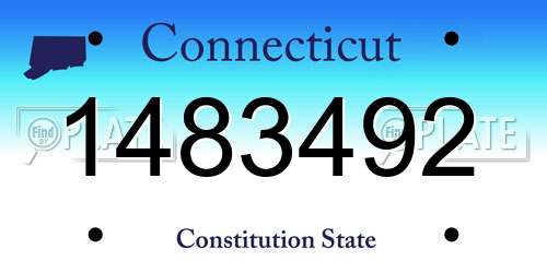 1483492 Connecticut License Plate