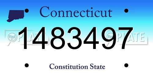 1483497 Connecticut License Plate