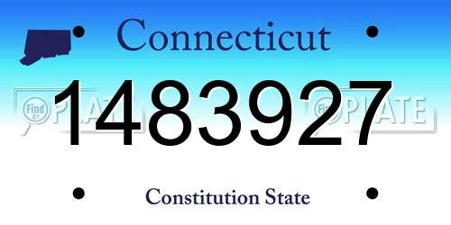 1483927 Connecticut License Plate