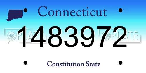 1483972 Connecticut License Plate