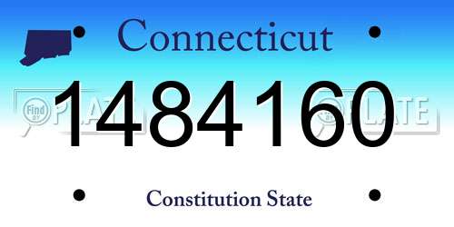 1484160 Connecticut License Plate