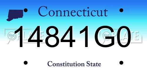 14841G0 Connecticut License Plate