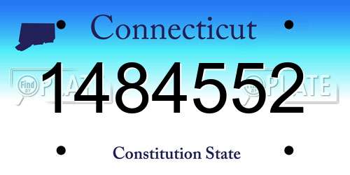 1484552 Connecticut License Plate