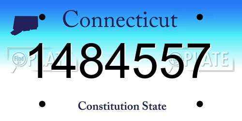 1484557 Connecticut License Plate