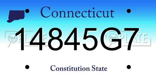 14845G7 Connecticut License Plate