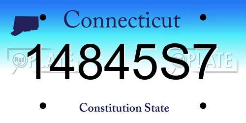 14845S7 Connecticut License Plate