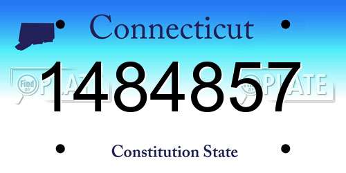1484857 Connecticut License Plate