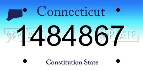 1484867 Connecticut License Plate