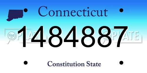 1484887 Connecticut License Plate