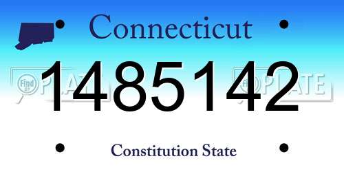 1485142 Connecticut License Plate