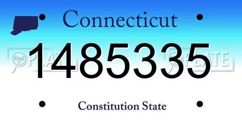 1485335 Connecticut License Plate
