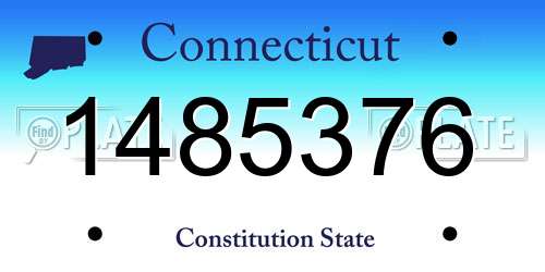 1485376 Connecticut License Plate
