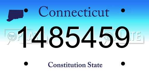 1485459 Connecticut License Plate