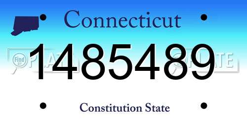 1485489 Connecticut License Plate