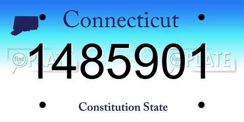 1485901 Connecticut License Plate