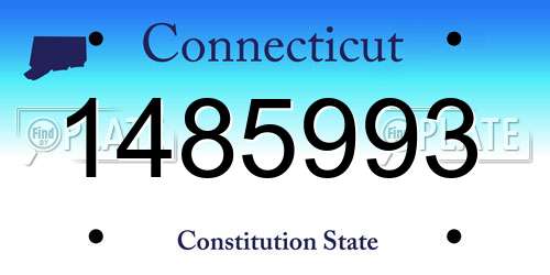 1485993 Connecticut License Plate