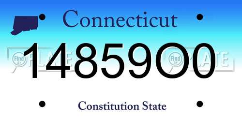 14859O0 Connecticut License Plate