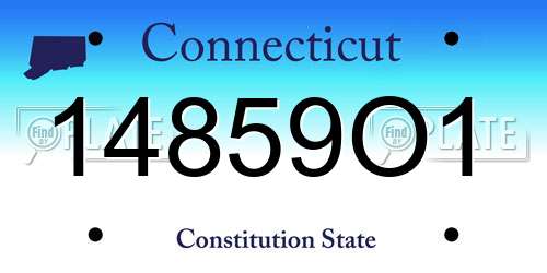 14859O1 Connecticut License Plate