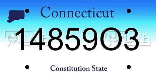14859O3 Connecticut License Plate